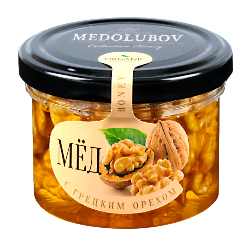 Медовый десерт с грецким орехом